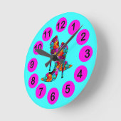 Horloge Ronde Chaussures de talon haut d'amusement d'été (Angle)