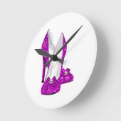 Horloge Ronde Chaussures haute talon Stileto Parties scintillant (Angle)