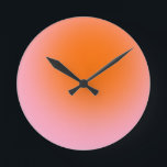 Horloge Ronde Chaux Gradient Coloré Vert rose orange<br><div class="desc">Design dégradé - Aura Effect - Lime vert,  rose et orange Ombre.</div>