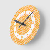 Horloge Ronde Check monochromatic orange (Angle)