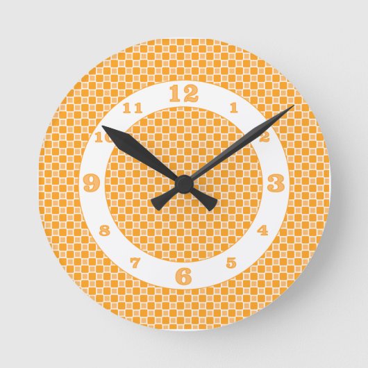 Horloge Ronde Check monochromatic orange (Recto)