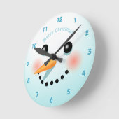 Horloge Ronde Cheeks de Snowman (Angle)