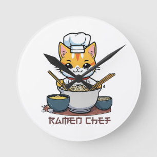 Horloge Ronde Chef de Ramen