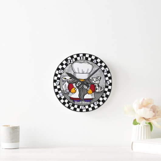 Horloge Ronde Chef gnome  (Maison)