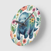 Horloge Ronde Chemise bébé Manatee (Angle)