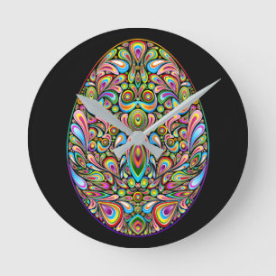 Horloge Ronde Chemise T-shirt bio pour enfants motif œuf de Pâqu