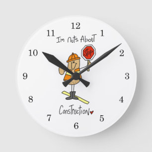 Horloge Ronde Chemises et Cadeaux sur la Construction qui sont N