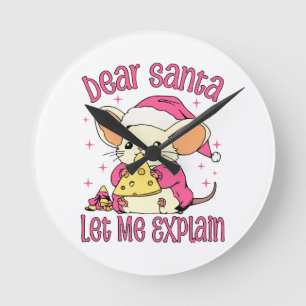 Horloge Ronde Cher Père Noël, laissez-moi vous expliquer