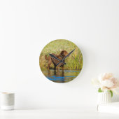 Horloge Ronde Chesapeake Bay Retriever Hunting Dog Wall Clock (Maison)