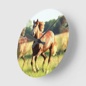 Horloge Ronde Cheval de course (Angle)