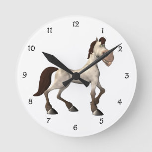 Horloge Ronde Cheval de dessin