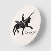 Horloge Ronde Cheval et cavalier (Angle)