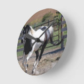 Horloge Ronde Cheval Pinto Paint (Angle)
