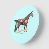 Horloge Ronde Cheval Thoroughbred (Angle)