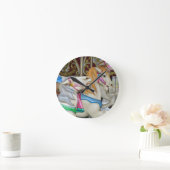 Horloge Ronde Chevaux de carrousel (Maison)