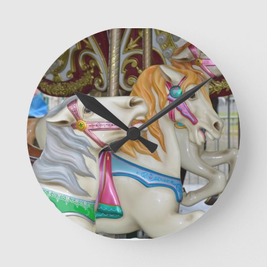 Horloge Ronde Chevaux de carrousel (Recto)