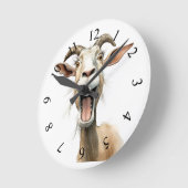 Horloge Ronde Chèvre fantaisiste (Angle)