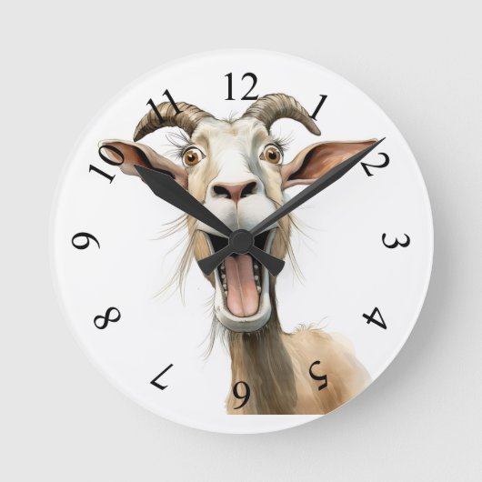 Horloge Ronde Chèvre fantaisiste (Recto)