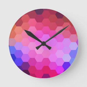 Horloge Ronde Chevron Pattern