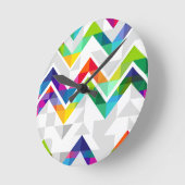 Horloge Ronde Chevron Rainbow (Angle)