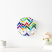 Horloge Ronde Chevron Rainbow (Maison)
