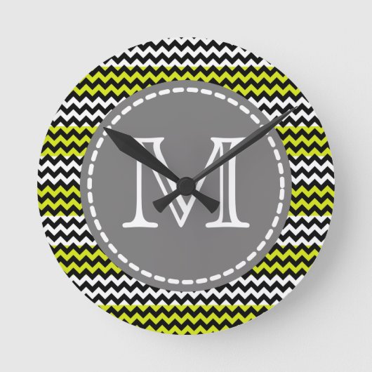 Horloge Ronde Chevron Zigzag (Recto)