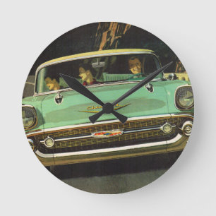 Horloge Ronde Chevy Bel Air 1957