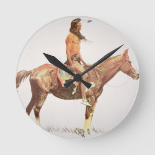 Horloge Ronde Cheyenne courageux, 1901 (litho de couleur)