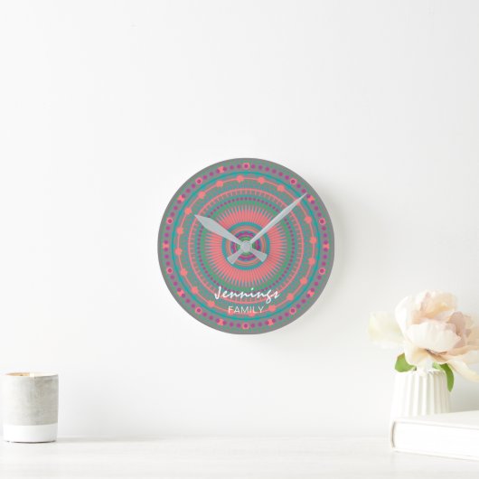 Horloge Ronde Chic Mandala Monogrammé (Maison)