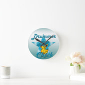 Horloge Ronde Chick batteur #7 (Maison)