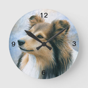 Horloge Ronde Chien 122 Sheltie Collie