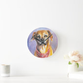 Horloge Ronde Chien 2 (Maison)