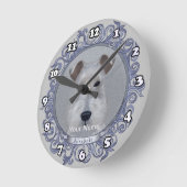Horloge Ronde Chien Airedale (Angle)