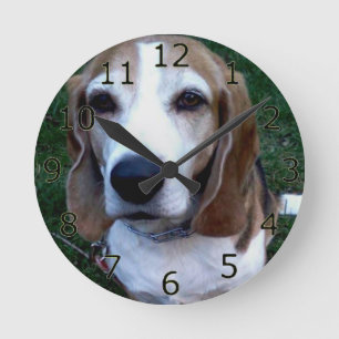 Horloge Ronde Chien beagle Basset