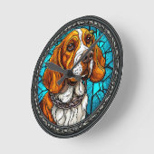 Horloge Ronde Chien Beagle mignon (Angle)