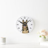 Horloge Ronde Chien berger allemand (Maison)
