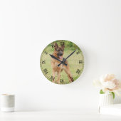 Horloge Ronde Chien berger allemand (Maison)