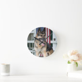 Horloge Ronde Chien berger allemand (Maison)