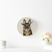 Horloge Ronde Chien berger allemand | Chien de dessin | Art pour (Maison)