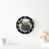 Horloge Ronde chien carlin (Maison)
