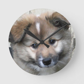 Horloge Ronde Chien de berger islandais 2014-0801