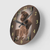 Horloge Ronde Chien de combat australien ~ Chien de chasse ~ Mas (Angle)