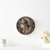 Horloge Ronde Chien de combat australien ~ Chien de chasse ~ Mas (Maison)