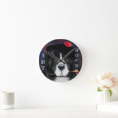 Horloge Ronde Chien de Terre-Neuve (Maison)