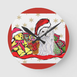 Horloge Ronde Chien maltais