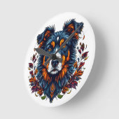 Horloge Ronde Chien Mignon (Angle)