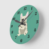 Horloge Ronde Chien mignon (Angle)
