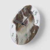 Horloge Ronde Chien mignon (Angle)