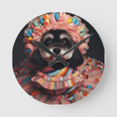 Horloge Ronde Chien mignon en robe perlée (Recto)