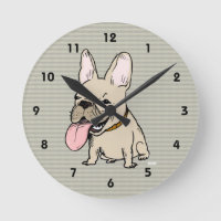 Chien-taureau français amusant avec une énorme lan